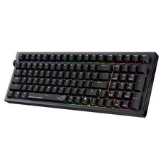 ROG V2 게이밍 기계식 무선 키보드 워록 98, 블랙, 아이스 스톰 그레이 축, 제조사축