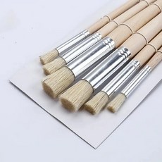 스텐실 페인트 브러시 세트 공예용 6종 DIY 나무손잡이, 1세트, 6pcs