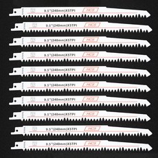 프리라이프 - HCS 목재용 컷소날 톱날 240mm 컷쏘날 목재 톱 목공용 컷쏘, 1세트: 10개