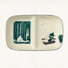 벨 메종 무민 디바이더 접시 딥 전자레인지 호환 미노웨어 일본산 무민과 스내프킨, Moomin and Snuffkin