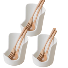 주방 냄비뚜껑 거치대 스탠드형 후라이팬뚜껑꽂이 뚜껑거치대, 화이트, 3개