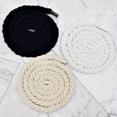 면로프 굵은 로프 두꺼운 블랙 화이트 면줄 끈 밧줄 M단위판매, 10mm