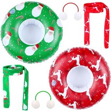 Hungdao 6피스 크리스마스 의류 액세서리 세트 이어 머프 스카프 공기 주입식 스노우 튜브 또는 인형용 인어 코스튬 포함 (귀여운 스타일) 사진과 같음, Cute Style