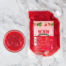 포유 딸기청 1kg 냉동 과일청 라떼 에이드 카페 대용량, 1개