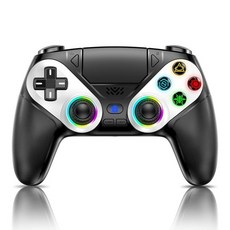 Gamrombo LED Wireless Controller for PS5 Compatible with PS5 Pro/Slim/PC Dual Vibration Macro/T, 블랙
