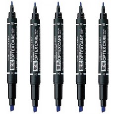 제브라 옵텍스 케어 형광펜 WKCR1 + 사은품(모닝 3색), 5개, 다크블루(DB)