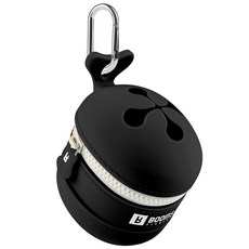 Booms Fishing 휴대용 쓰레기 파우치: 실리콘 확장 및 접이식 낚싯줄 폐기물 캔테이너 - 낚시 하이킹 캠핑 및 야외 활동을 위한 친환경 재사용 가능한 쓰레기 홀더, 블랙, 1