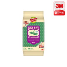 3M 물걸레청소포 표준형 더블액션 플러스 15매 스카치브라이트