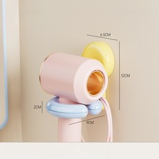 락톡마켓 무타공 접착식 드라이기 거치대, 1개, 블루