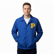 My Party Shirt Coach Eric Taylor Dillon Panthers 풋볼 윈드브레이커 재킷 - 일상복 및 코스튬 코트 - 스포츠 TV 쇼 블루. M