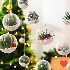 하트 투명공 플라스틱 투명캡슐 아크릴볼 12cm 투명반구 1P, 본상품