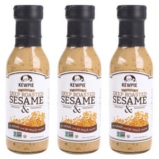 큐피 크리미 딥 로스티드 세서미 드레싱 & 마리네이드, 3개, 355ml