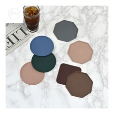 리니홈 실리콘 컵받침 잔받침, 사각 브릭레드