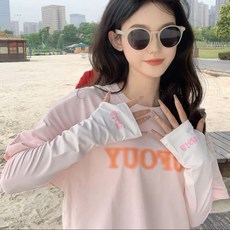 冰袖女款防曬夏季可愛新款防紫外線寬鬆手袖開車手套袖套, 普通-白色,【1雙裝】不實用, 1個