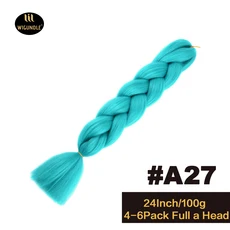 긴 보라색 24인치 점보 브레이드 익스텐션스 합성 브레이딩 헤어 아프로 옴브레 컬러 카네칼론 헤어 어린이, 01 24인치, 01 1개/묶음, 47 A27