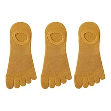 호환3짝/몫 남성 양말 통기성 땀 참신 발가락 캐주얼 손가락 보트 삭스, 01 EU 37-43, 07 3PAIRS-yellow