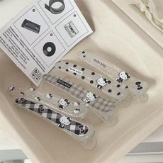 JY&CO 헬로키티 귀여운 롱 헤어핀 키티 악세사리 5P세트