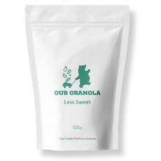 아워그래놀라 레쓰스윗 500g 유기농 프리미엄 수제 그래놀라, 1개