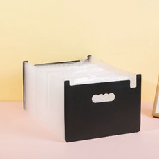 애니모어 인덱스 아코디언 파일 대용량 서류정리, 1개, 화이트 일반형 37포켓