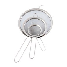 시샘 연마제 없는 스텐 고리형 건지기 채망 3종 세트 (소 + 중 + 대), 1세트