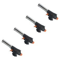 셀링랩 가스토치 캠핑 요리용 토치, 4개, 실버