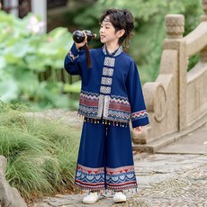 廣西三月三壯族舞蹈服苗族傣族少數民族上春山國風班服六一演出服