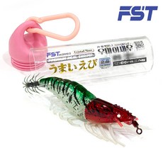 FST 25년 완벽수평침강 리얼새우에기 60mm 우마이 크리스탈 전체 UV+야광 축광 실리콘다리 쉬림프에기 갑오징어 쭈꾸미 한치 에기, #02 리얼수박, 1개, 4g