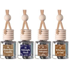 차량용 방향제 선물 악취제거 용품 CE 공예 자동차 에어 행잉 향수 오일 디퓨저 에센셜 오일용 향기 아로마테라피 오래 지속되는 디자이너 4팩, Masculine