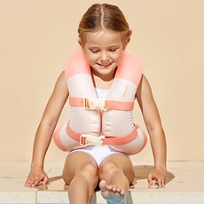 디스퍼 프리미엄 3세대 어린이 넥튜브 구명조끼, 핑크, 1개