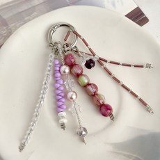 비즈정원 믹스비즈키링 백참 유니크키링 가방키링