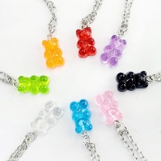 귀여운 하리보 목걸이 곰돌이 팬던트 젤리곰 크리스탈rio3+8HaQ
