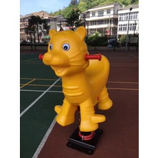 놀이터 스프링 목마 공원 동물 흔들말 시소 야외 흔들의자, 1개, 진보라