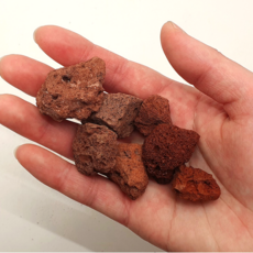 지향샵 세척화산석 레드 S 소 사이즈 소포장 테라리움 어항 조경석, 1kg, 1개