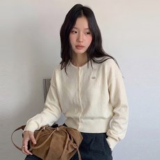 타니즈 마이엔 팬던트 크롭 니트 여성 긴팔 가디건 - 7컬러