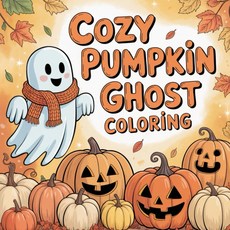 Majosta Cozy Pumpkin Ghost Coloring: cozy pumpkin ghost coloring book cute spooky for adults hal, Majosta Cozy Pumpkin Ghost Col