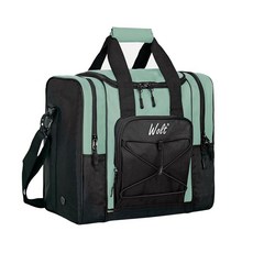 WOLT 싱글 볼용 볼링 볼 백 패딩 홀더가 있는 보울링 포켓 2개 최대 남성용 사이즈 14 신발 및 액세서리 (핑크), 초록색