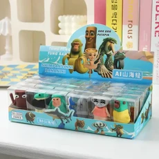 624개 이탈리아 브레인로트 AI 동물 연필깎이 귀여운 트랄랄라 학생용 문구, random 6pcs