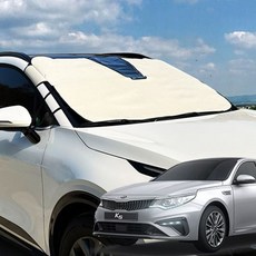 K5 앞유리커버 햇빛차단 성에방지 성에방지커버 햇빛가리개 앞유리커버 자동차커버 자동차앞창가리개 덮개 차량앞유리커버 방수 눈보호 사계절 미세먼지 꽃가루+셀러팩토리Shop, 승용–베이지