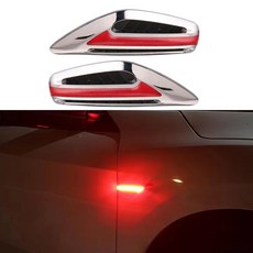 자동차 사이드 마커 라이트 잎 모양 흐르는 방향 신호 방수 자동 램프 측면 표시기, 1개