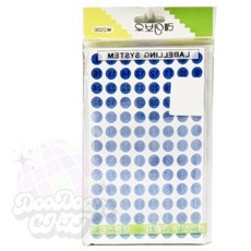 둠칫 청색 숫자 견출지 원형 9mm 12장