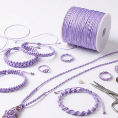 앙플러스 단단한 나일론 매듭실 팔찌 매듭끈, 퍼플, 1개