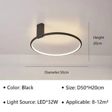 북유럽 기하학 플러시 마운트 천장 조명 창조적 인 성격 조약돌 램프 주방 섬 거실 연구 홀, 14 F-Black 50cm, 01 Cold White(no RC)