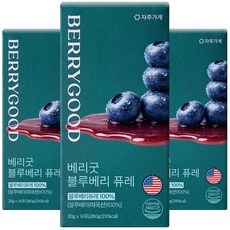 자주가게 미국산 블루베리 퓨레 100% 스틱 nfc 베리굿, 3개, 280g 3개, 280g