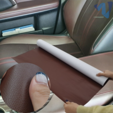 고급형 인조가죽 의자 쇼파 보수 리폼 시트지 스티커 브라운 대형