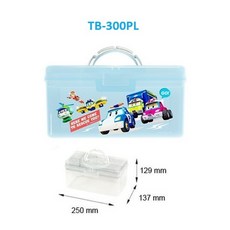 樹德收納 最新聯名 波力工具箱 (TB-200PL、TB-300PL、TB-312PL) 美術工具收納箱, 1個, TB-300PL