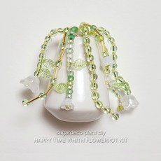 마그네틱 화분 식물 비즈 DIY 만들기 냉장고자석 키트, 1개, 혼합