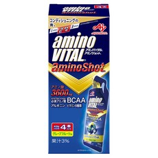 AJINOMOTO 味之素 aminoVITAL Amino Shot BCAA胺基酸能量凍飲 3600mg 葡萄柚風味 4包入, 1盒, 172g
