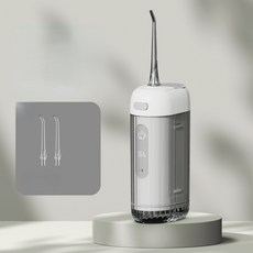 充電式水牙線 家用電動潔牙器 輕巧便攜, 通用, 雪白色 2噴嘴