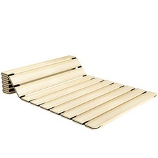 나무 침대 우드 깔판 접이식 침대위 패드 매트 원목 프레임, 1.9mx0.6m