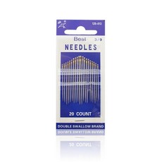 스테인레스 스틸 멀티 사이즈 바느질 바늘 황금 자수 패브릭 크로스 스티치 바늘 키트 도구 바느질 수제 바늘, 013-20개, 1개